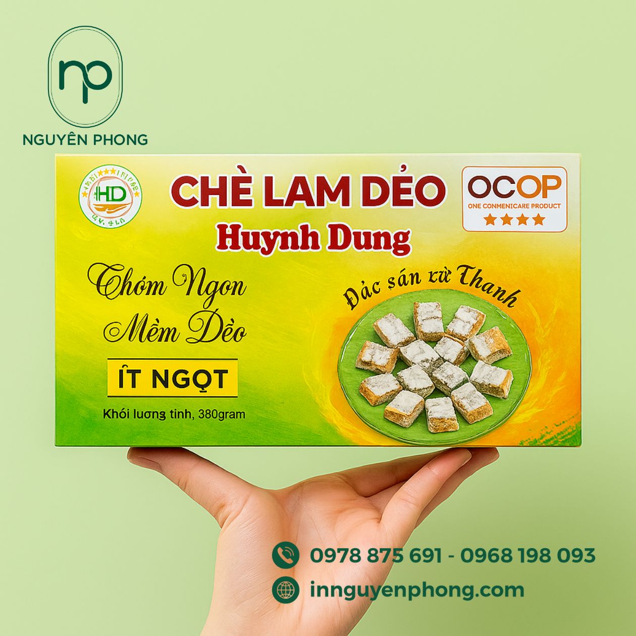 in hộp giấy dựng chè lam